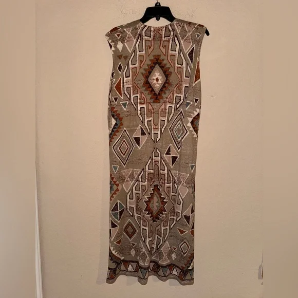 Double D Ranch Multicolor Western Tribal Kimono Size Large - Picture 6 of 8